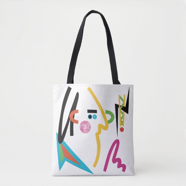 Bolsa Tote Bag de Arte Moderna Abstrato Zapped (Frente)
