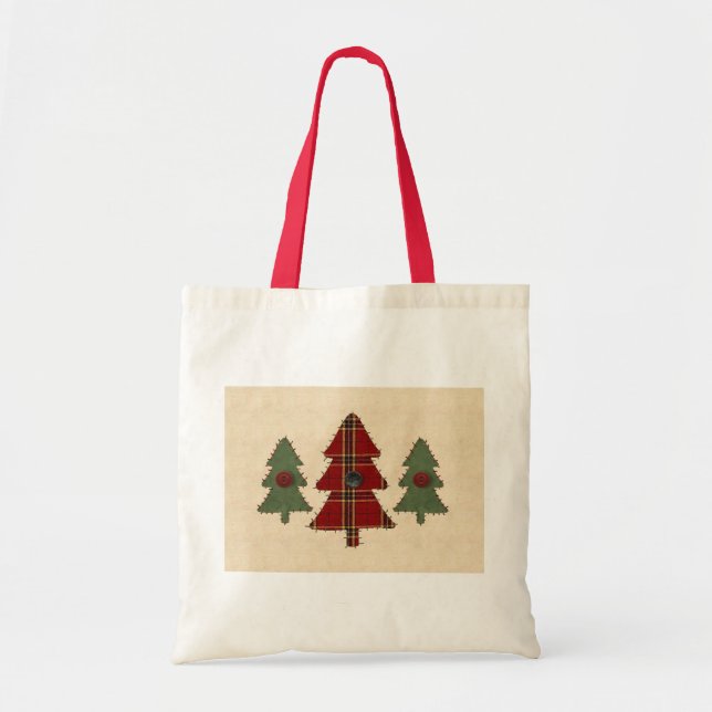 Bolsa Tote Bag de Árvore de Natal (Frente)