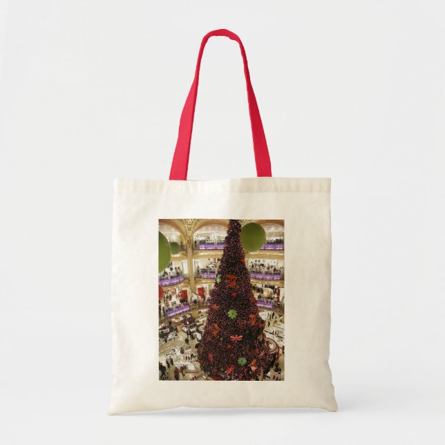 Bolsa Tote Bag de Árvore de Natal de Paris Lafayette (Frente)