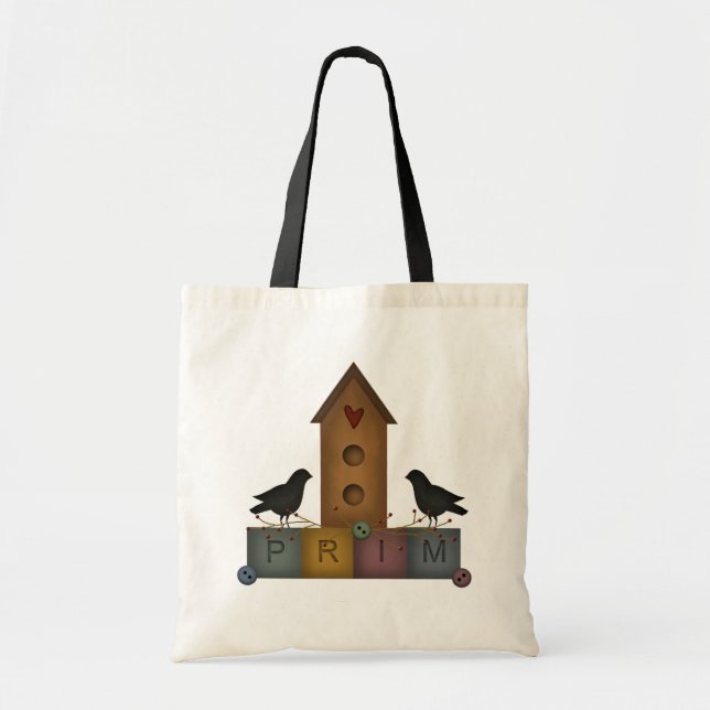 Bolsa Tote Bag de Birdhouse Primitivo (Frente)