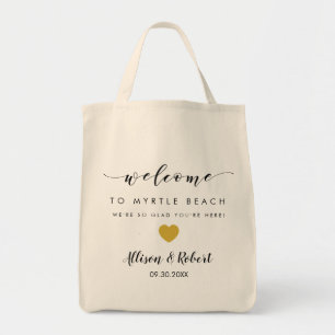 Bolsa Tote Bag de Boas-vindas com Itinerário de Trás, Doura