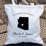 Bolsa Tote Bag de Boas-vindas do Casamento de arizona, Convid<br><div class="desc">Saco de presentes de boas-vindas para convidados fora da cidade para o seu casamento,  com imagem de Arizona. Preencha a bolsa com seus doces favoritos.</div>