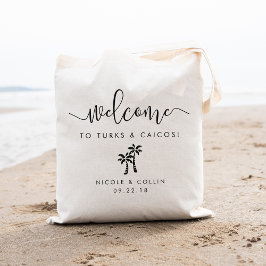 Bolsa Tote Bag de Boas-vindas do Casamento de Destino | Palme