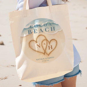 Bolsa Tote Bag de boas-vindas do Casamento de praia em Waterc