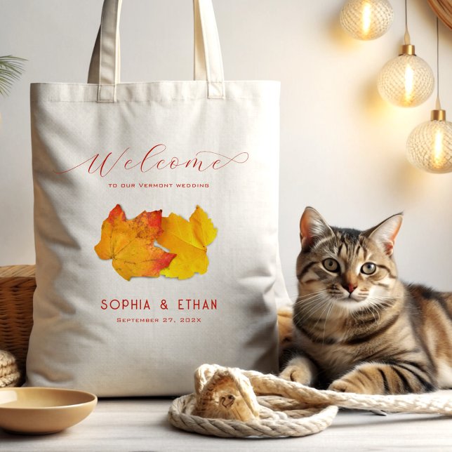 Bolsa Tote Bag de Boas-vindas do Casamento outono Personaliza (Criador carregado)