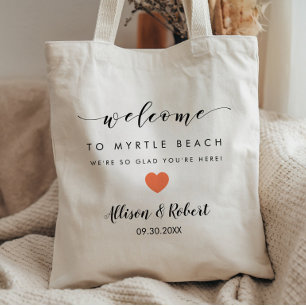 Bolsa Tote Bag de Boas-Vindas para Destino do Hotel, Coral