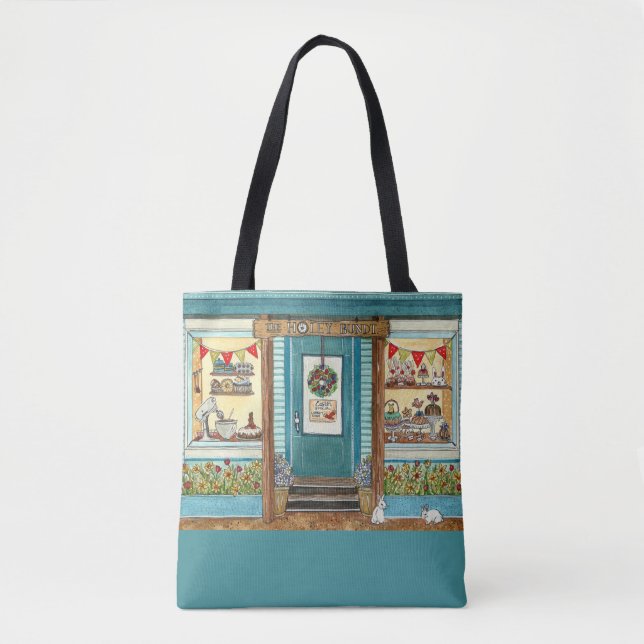 Bolsa Tote Bag de Bolo de páscoa Compro de Aquarela Saco (Frente)