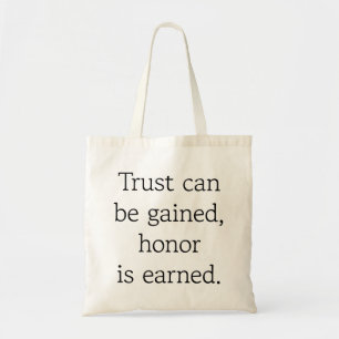 Bolsa Tote Bag de Confiança e Honra