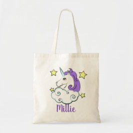 Bolsa Tote Bag de Design de Nuvens do Unicorn