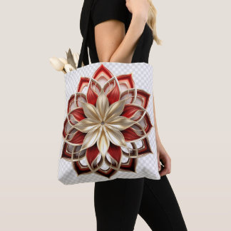 Bolsa Tote Bag de Design Fractal de Mandala