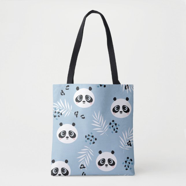 Bolsa Tote Bag de Impressão de Animais de Panda Cuta (Frente)
