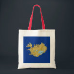 Bolsa Tote Bag de Mapa da Islândia<br><div class="desc">Um saco prático com um mapa de alivios da Islândia. Mostra suas credenciais islandesas enquanto carregando suas coisas.</div>