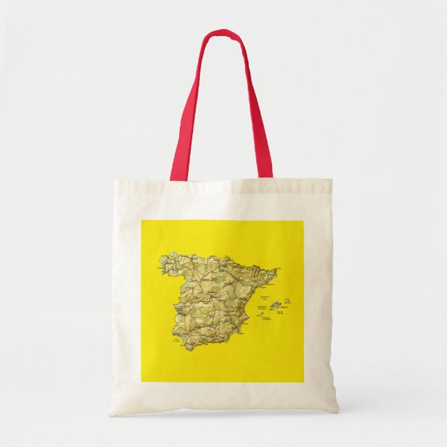Bolsa Tote Bag de Mapa de espanha (Frente)