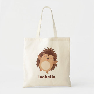 Bolsa Tote Bag de mercado personalizável de Hedgehog adorável