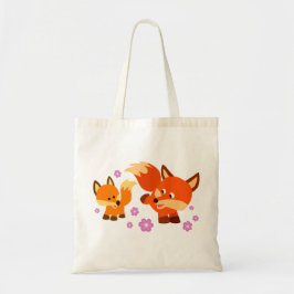 Bolsa Tote Bag de Raposas de Cartoon Bonitas