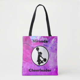 Bolsa Tote Bag de Toques de Aquarela do cheerleader