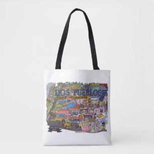 Bolsa Tote Bag de Toques do Mapa dos Pueblos