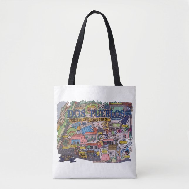 Bolsa Tote Bag de Toques do Mapa dos Pueblos (Frente)