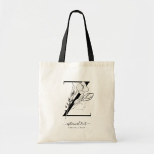 Bolsa Tote Bag de Toques Personalizada Floral Monograma - Sol