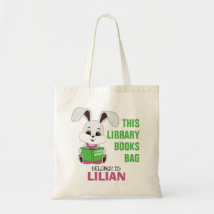 Bolsa Tote Bag de Tote da Biblioteca de Leitura do Bunny do N