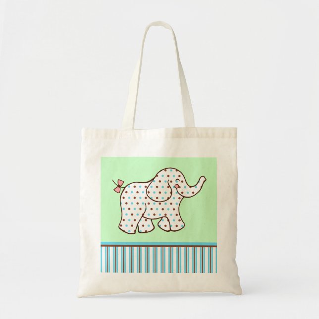 Bolsa Tote Bag de Tote de Elefante Bebê (Frente)
