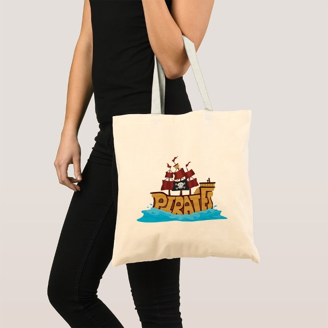 Bolsa Tote Bag de Tote de Entrega Pirata (Criador carregado)