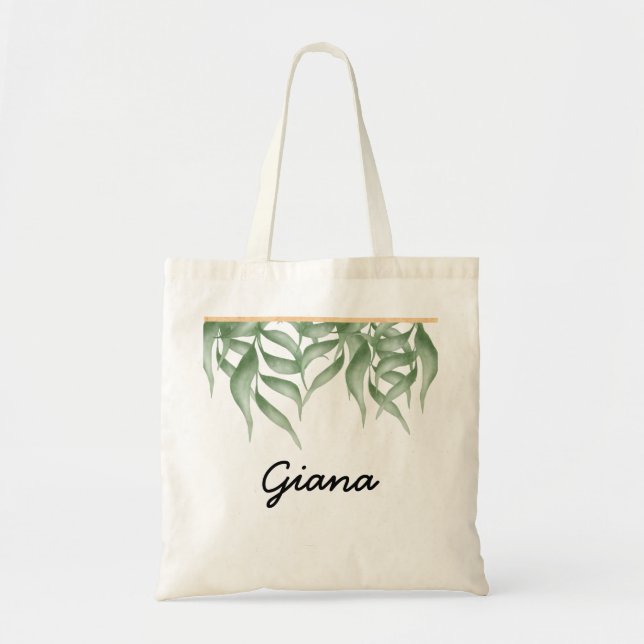 Bolsa Tote Bag de Tote de Foliage da Bridesmaid Elegante (Frente)