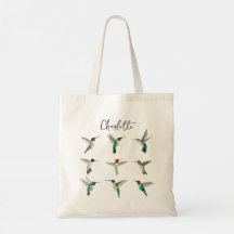 Bag de Tote de Hummingbird Norte-Americano Persona