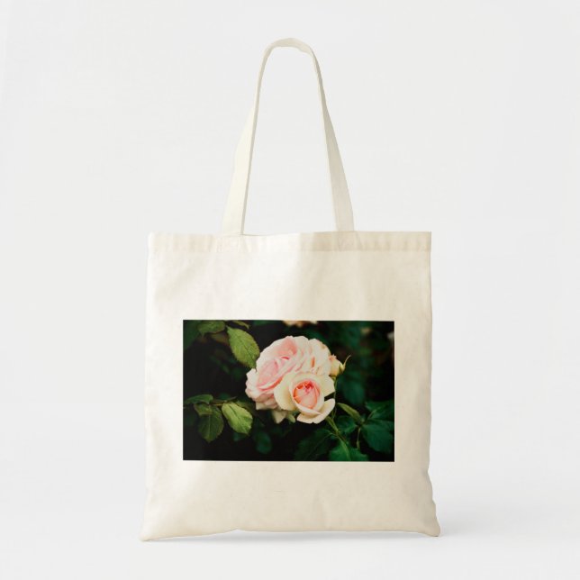 Bolsa Tote Bag de Tote de Imagem de Rosa Elegante (Frente)