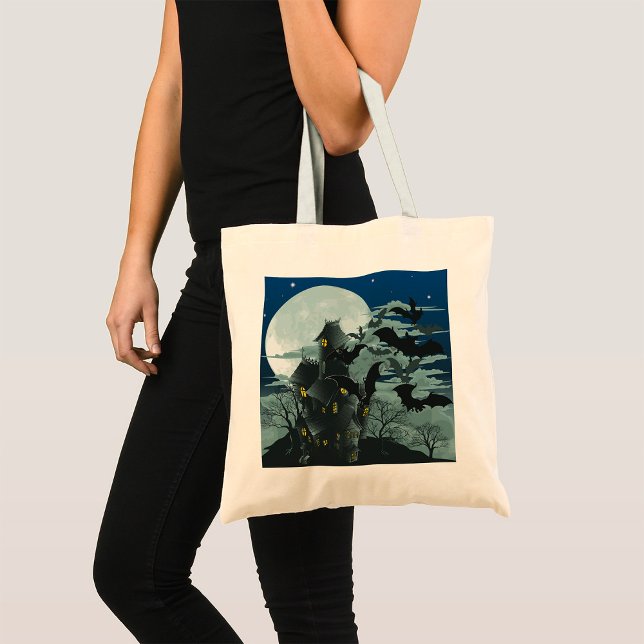 Bolsa Tote Bag de Tote de Lua Cheia de Casa Assombrada (Criador carregado)