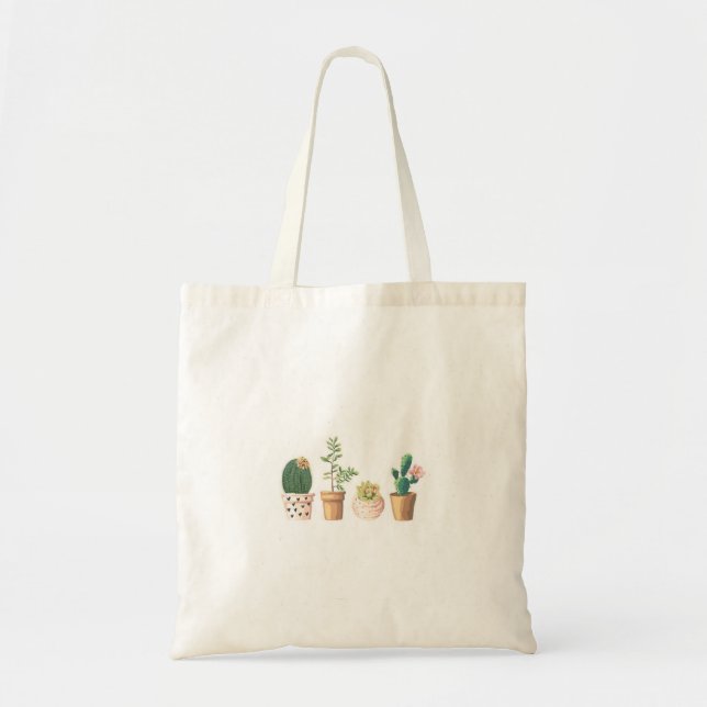 Bolsa Tote Bag de Tote de Planta Personalizável Simples (Frente)