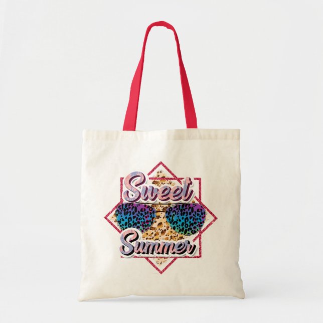 Bolsa Tote Bag de Tote de Praia Sweet Summer | Hello Summer (Frente)