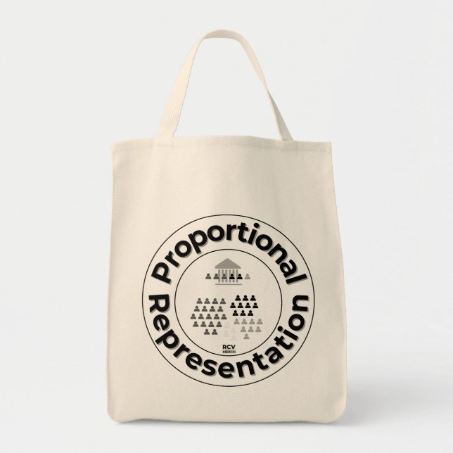 Bolsa Tote Bag de Tote de Representação Proporcional (Frente)