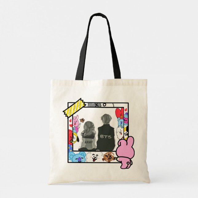 Bolsa Tote Bag de Tote do casal do exército BT21 (Verso)