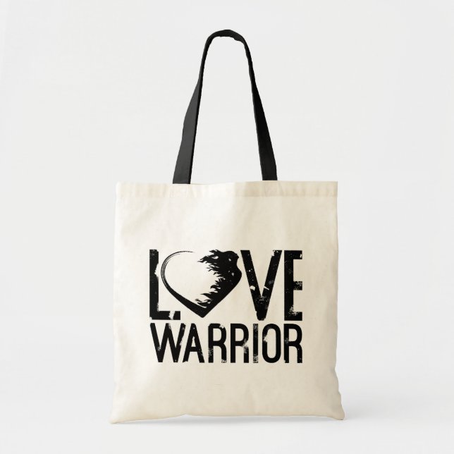 Bolsa Tote Bag de Tote do Guerreiro do Amor (Frente)