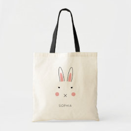 Bolsa Tote Bag de Tots com Nome Personalizado do Coelho Corta