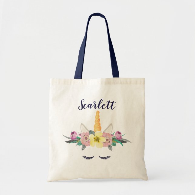 Bolsa Tote Bag de Tots Unicorn Personalizada (Frente)