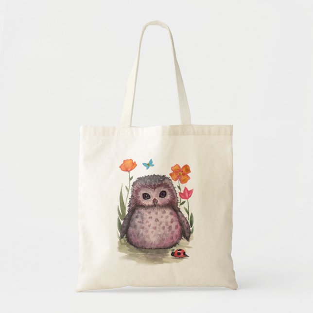 Bolsa Tote Bag do Owlet Púrpura (Frente)