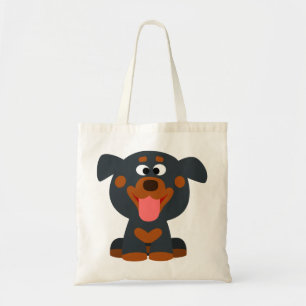 Bolsa Tote Bag do Rottweiler do Bebê de Cartoon