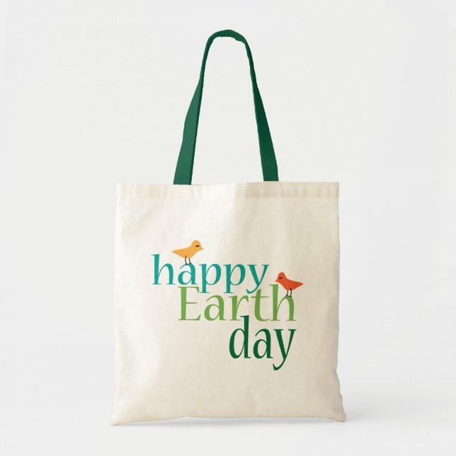 Bolsa Tote Bag Feliz do Dia da Terra (Frente)