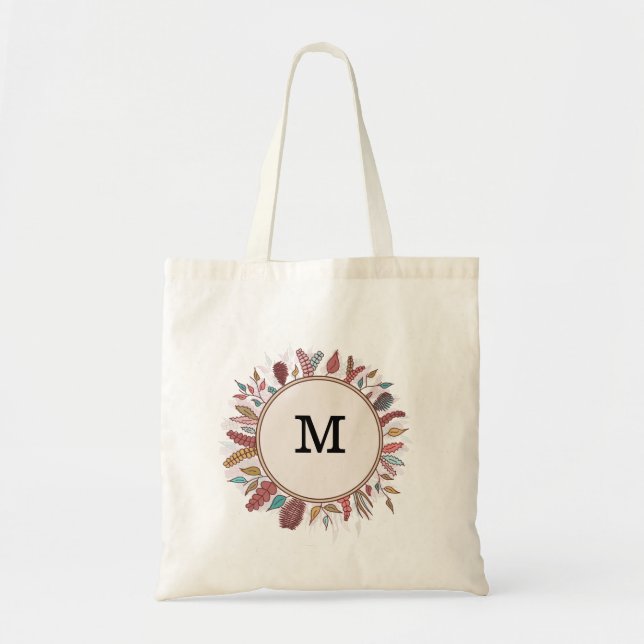 Bolsa Tote Bag Floral Bridesmaid Tote Personalizada (Frente)