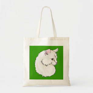 Bolsa Tote Bag - Gráfico White Kitten