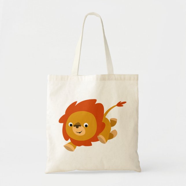 Bolsa Tote Bag Lion Rápido de Cartoon (Frente)