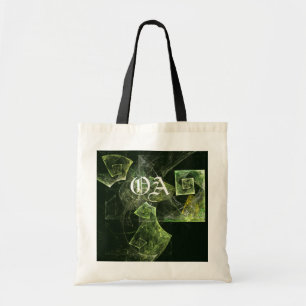 Bolsa Tote Bag Monograma de Balança Rastreada Abstrato