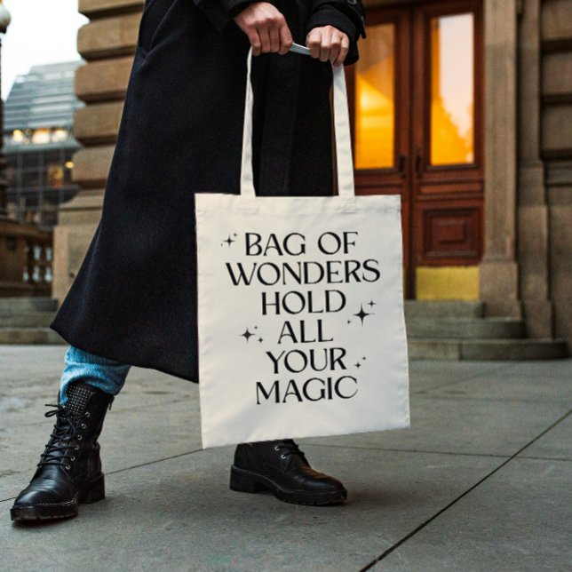 Bolsa Tote “Bag of Wonders – Hold All Your Magic” Tote Bag (Criador carregado)