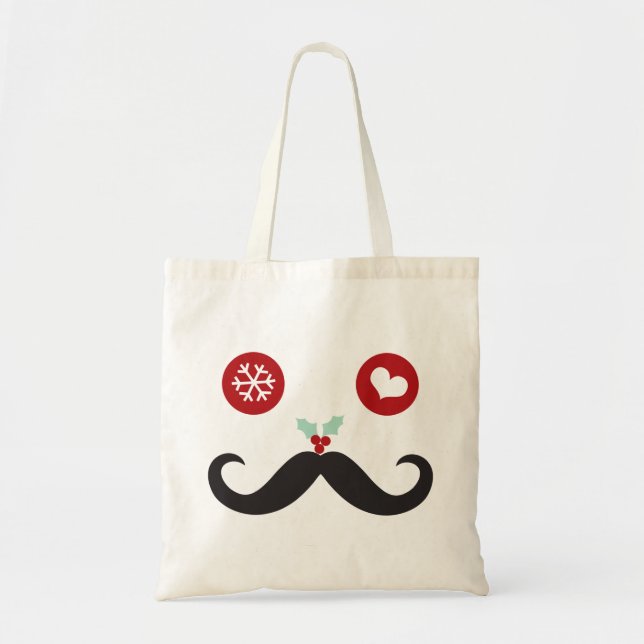 Bolsa Tote Bag Personalizada de Feriado de bigode de graça di (Frente)