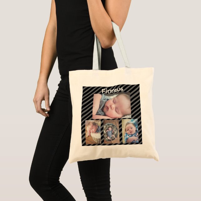 Bolsa Tote Bag Personalizada de Foto para Bebês (Frente (produto))
