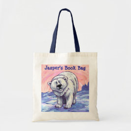 Bolsa Tote Bag Personalizada de Livro do Urso Polar Divertido