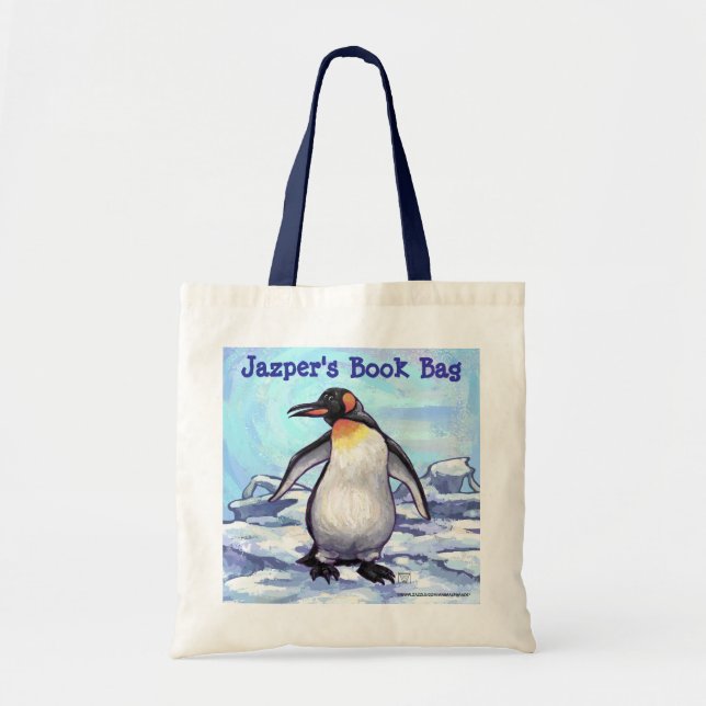 Bolsa Tote Bag Personalizada de Livro Pinguim Gelado (Frente)
