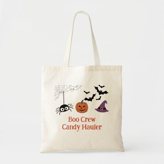 Bolsa Tote Bag Personalizada de Trick-or-Tratat do Halloween (Frente)